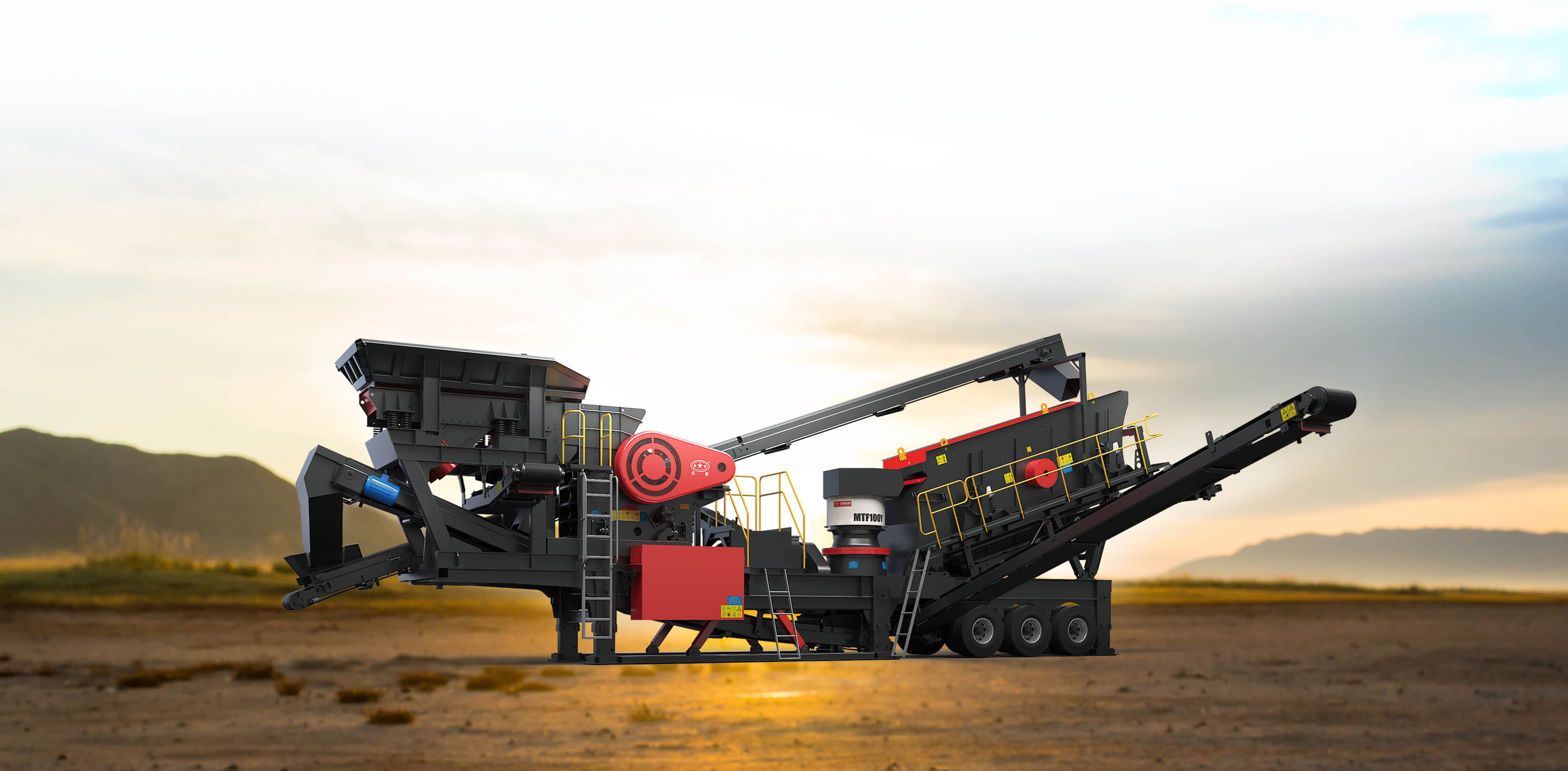 MTF輪胎式移動(dòng)破碎篩分站